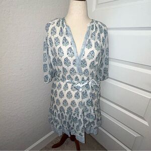 OLIPHANT 3/4 Sleeve Ruffle Boho Cottagecore Cotton Dress